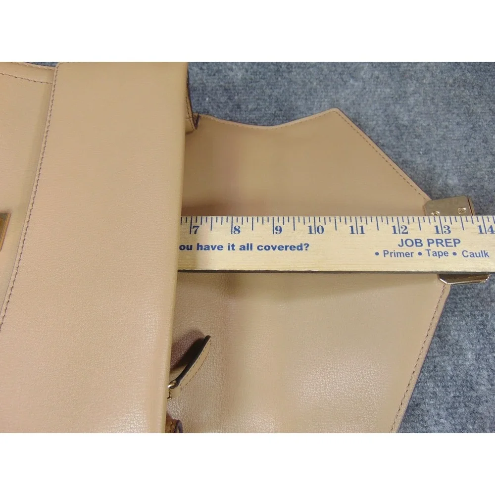 Michael Kors Handbag Jet Set Tan Leather Chain Strap Flap Turn Lock Shoulder Bag